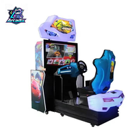 Arcadix Simulateur de conduite à monnayeur, machine d'arcade 1 joueur, jeu vidéo de course automobile 42 pouces pour centre de jeux et parc d'attractions