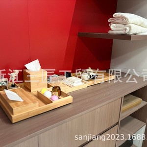 Boîte de rangement en bambou Ruoyi 23L, organiseur de service à thé, design moderne et simple - Product Image 5