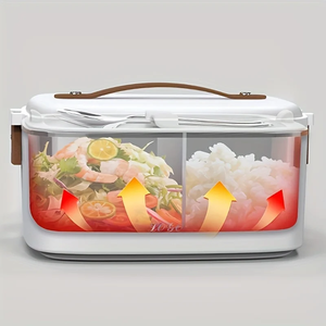 Fiambrera eléctrica portátil con calefacción, 70W, acero inoxidable, desmontable, 1,8 L, cuenco de calefacción, <span class=keywords><strong>coche</strong></span>/camión/oficina, caja de comedor, horno <span class=keywords><strong>microondas</strong></span> - Product Image 5