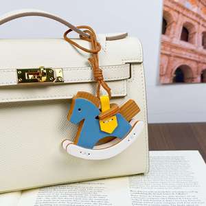 Cute Handmade Leather Rocking Horse Keychain Creative Bag Charm Pendant Durable Car Key Ring Lovely Gift <b>for</b> Women Girls Kids - Product Image 4