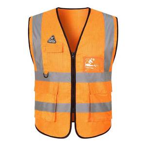 Reflective Safety Vest Fluorescent Green Orange Thin Material Unisex Work Wear Engineering Construction Use Wuhan Made - Product Image 2