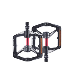 Pédales plates en alliage pour <span class=keywords><strong>VTT</strong></span> et vélo de route, <span class=keywords><strong>double</strong></span> roulement DU, axe en acier, filetage 9/16 pouces, pédales pour vélos de gravier et <span class=keywords><strong>VTT</strong></span> - Product Image 2