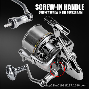 รอกสปินนิ่งโลหะเต็มตัว MQ8000/10000/12000/2026แรป28-ครอสแรปแบบคู่มือจับคันเบ็ดตกปลาใหญ่หล่อยาว - Product Image 6