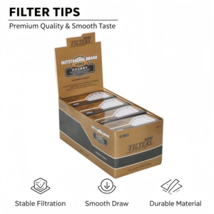 SANDA Disposable Cigarette Filter Tips SD-25 Cone Shape Paper Material 24PCS Box Stable Filtration Smooth <b>Draw</b> - Product Image 1