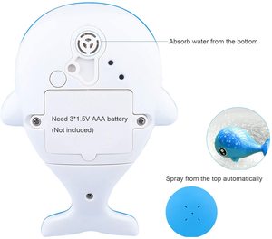 Balina indüksiyon sprey su oyuncak bebekler için LED ışık otomatik plastik indüksiyon yağmurlama ile bebek banyo oyuncakları - Product Image 4