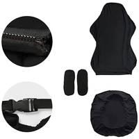 Housse de chaise de bureau, de jeu et de chambre antidérapante en soie de lait et élasthanne extensible, personnalisable
