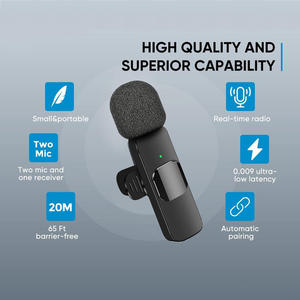 Microphone cravate professionnel omnidirectionnel à condensateur pour enregistrement sans fil - Product Image 3