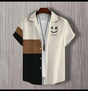 <span class=keywords><strong>Camicia</strong></span> Casual Estiva da <span class=keywords><strong>Uomo</strong></span> con Stampa Digitale, Antirughe e Traspirante - Product Image 3