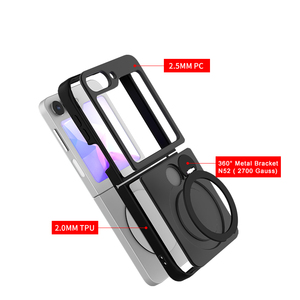 Funda de Teléfono Móvil de Alta Calidad en TPU+PC para <span class=keywords><strong>Z</strong></span> <span class=keywords><strong>Flip</strong></span> 3/<span class=keywords><strong>4</strong></span>/5/6 y 15, Diseño Magnético Antigolpes, 6 <span class=keywords><strong>Colores</strong></span>, Compatible con - Product Image 2