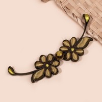 Boutons grenouille décoratifs en métal de haute qualité, motif floral, style chinois, pour Hanfu