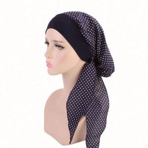 Wholesale High Quality Promotional Pastoral Style Printed Cotton/Polyester Chemotherapy African Cap Ladies Elastic <b>Headband</b> - Product Image 1