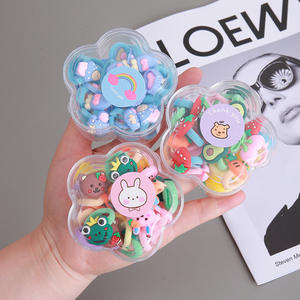 Paquete de 20 Piezas de Bandas Elásticas para el Cabello de Niños, Color Macaron, con Flores Pequeñas, de Alta Elasticidad - Product Image 2