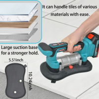 Vibrateur de carreaux sans fil BIYOTI BYT-LT01 21V, machine automatique de pose de carreaux de sol et de mur 200 kg, outil de levage à ventouse sous vide