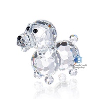Nouvelle Arrivée Figurine Décorative Tendance en Verre Cristal K9 Créative, Motif Chien Chinois Gravé, Objet de Collection Mignon
