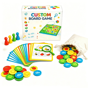 เกมกระดานแบบกำหนดเองครบชุด OEM โรงงานเวียดนาม เกมการ์ดเพื่อการศึกษา ขายส่ง การ์ดฝึกความจำ ลูกเต๋า สำหรับครอบครัว เด็ก และการเดินทาง - Product Image 6