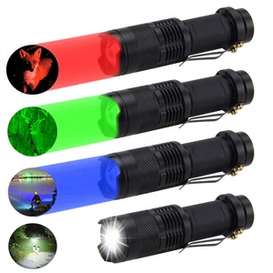 Red Blue Green Tactical Industrial LED Light Torch Mini Small Pocket <strong>Flashlight</strong> Outdoor Camping Hunting Fishing Pet Urine Test - Product Image 1