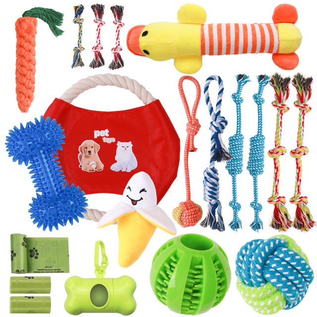 Customized Pet Chews Colorful Rope Tug Premium Cotton Poly Tug Toy for Dogs Interactive Dog Rope Toy Tug Dog Chew Toy