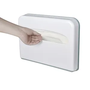 Commercial shinning surface plastic bathroom disposable paper toilet seat cover paper holder for wall