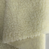 Vente en gros de tissu polaire berbère en polyester 100% uni teint en couleur unie, thermique, 420GSM, pour vêtements, vestes