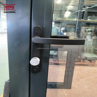 Puerta de Entrada Doble de Aluminio y Vidrio Polímero Antirrobo para Tiendas, Hospitales, Centros Comerciales, Salas de Estar y Cocinas