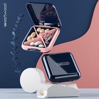 Nouvelle Boîte à Médicaments en Plastique à Quatre Compartiments, Rangement Professionnel, Scellée Anti-Humidité pour 7 Jours, Idéale pour l'Exportation Transfrontalière