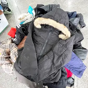 Used Thick Warm Long Jackets Clothes Mixed Bales For Men Winter Slim Fit Casual Warm Sweatshirt Jacket Zipper Up