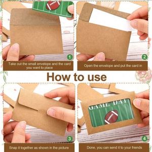 Petites enveloppes en papier kraft avec fenêtre, sacs de rangement pour reçus et documents - Product Image 2