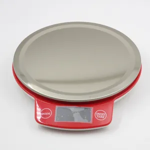 All'ingrosso bilancia digitale da cucina materiale in acciaio inox 5kg & 1g di capacità poligono forma batteria dispositivo di misurazione del peso alimentato