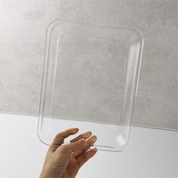Plateau roulant en acrylique transparent, prix d'usine en gros, logo personnalisé, accessoires de fumage portables, plaque en plexiglas PMMA