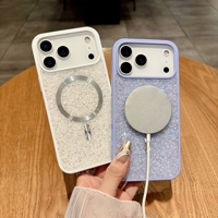 Étui de téléphone magnétique de luxe scintillant avec diamants pour Apple iPhone 17AIR 16plus 15plus 14 13 12 11, coque antichoc magnétique pour mobile