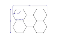 Système d'éclairage LED RGB pour garage à 5 grilles, plafonnier hexagonal RGB pour studio, atelier, bureau, salle de jeux, fête