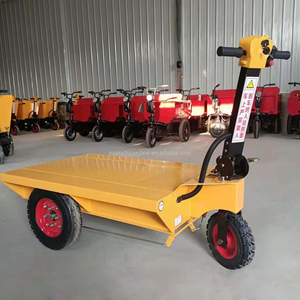 Construction Air-filled Brick Transport <b>Flat</b> Plate Three-wheeled Factory Workshop Transfer Truck <b>Battery</b> Self-dumping Brick Truc - Product Image 4