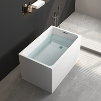 Baignoire autoportante en acrylique pour intérieur, petite, avec support, vente en gros OEM/ODM UPC