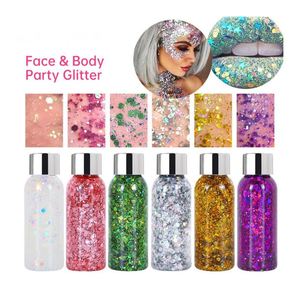 Multi-Use Face Body Glitter Gel Long Lasting Sparkling Shimmer <b>Eye</b> Lip Hair Sequins Gel Party Festival <b>Makeup</b> - Product Image 2