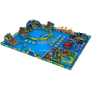 Parque de Atracciones Inflable de PVC de Grado Comercial de 0.55 mm, Personalizable, para Interiores y Exteriores, con Kit de Reparación Incluido - Product Image 3
