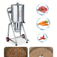 Mixeur Commercial Grande Capacité 20L 30L en Acier Inoxydable pour Aliments Secs/Humides, Sauce Pimentée, Purée de Gingembre