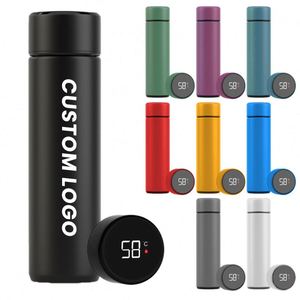 Insulated Stainless Steel Custom Intelligent Smart Drinkware Water Bottle Led Temperature Display Vacuum Flask - Product Image 1