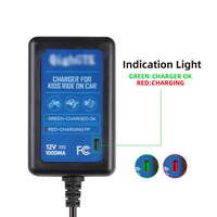 Chargeur de voiture électrique pour voiture jouet pour enfants, ordinateur portable, batteries 12V1A, indicateur LED bicolore, adaptateur universel certifié FCC