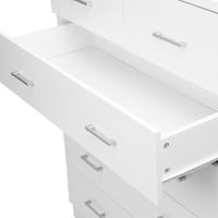 Coiffeuse style européen, 6 tiroirs avec commode, meuble rangement de chambre à coucher