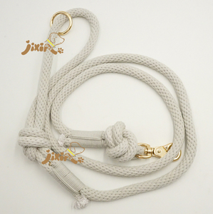 Jixin tali peliharaan pengiriman cepat buatan tangan tali kepang katun tali anjing 4 kaki 5 kaki 6 kaki MOQ kecil - Product Image 4