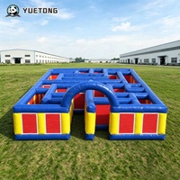 Jeu de labyrinthe gonflable en PVC commercial Yuetong, parcours d'obstacles gonflable, labyrinthe gonflable personnalisé pour adultes