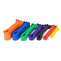 Logo personnalisé vente en gros de boucle de bande d'assistance à la traction en latex élastique multifonction pour exercice de fitness butin