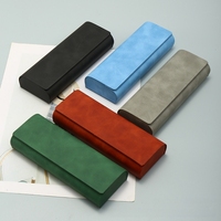 Boîte de rangement pour lunettes de lecture optiques haut de gamme résistante à la pression en cuir rayé rétro faite à la main, marque Huicheng, en vente en stock