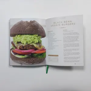 Yüksek kalite özel yayıncılık tam renkli kuşe kağıt ciltli boyama aşçı sehpa yemek kitabı baskı