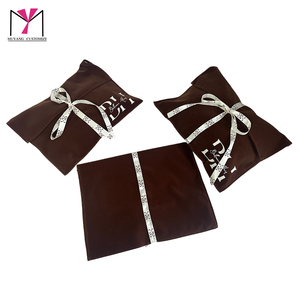 Customizable Logo Hair Bag with Soft Satin Ribbon Biodegradable Poly Material for Cosmetics Perfumes <b>Lipsticks</b> Eye Creams - Product Image 4