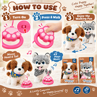 Nouveau jouet de confort pour bébé 2026 : Jouet en peluche chiot super doux avec musique, qui bouge la tête, aboie et marche comme un chien.