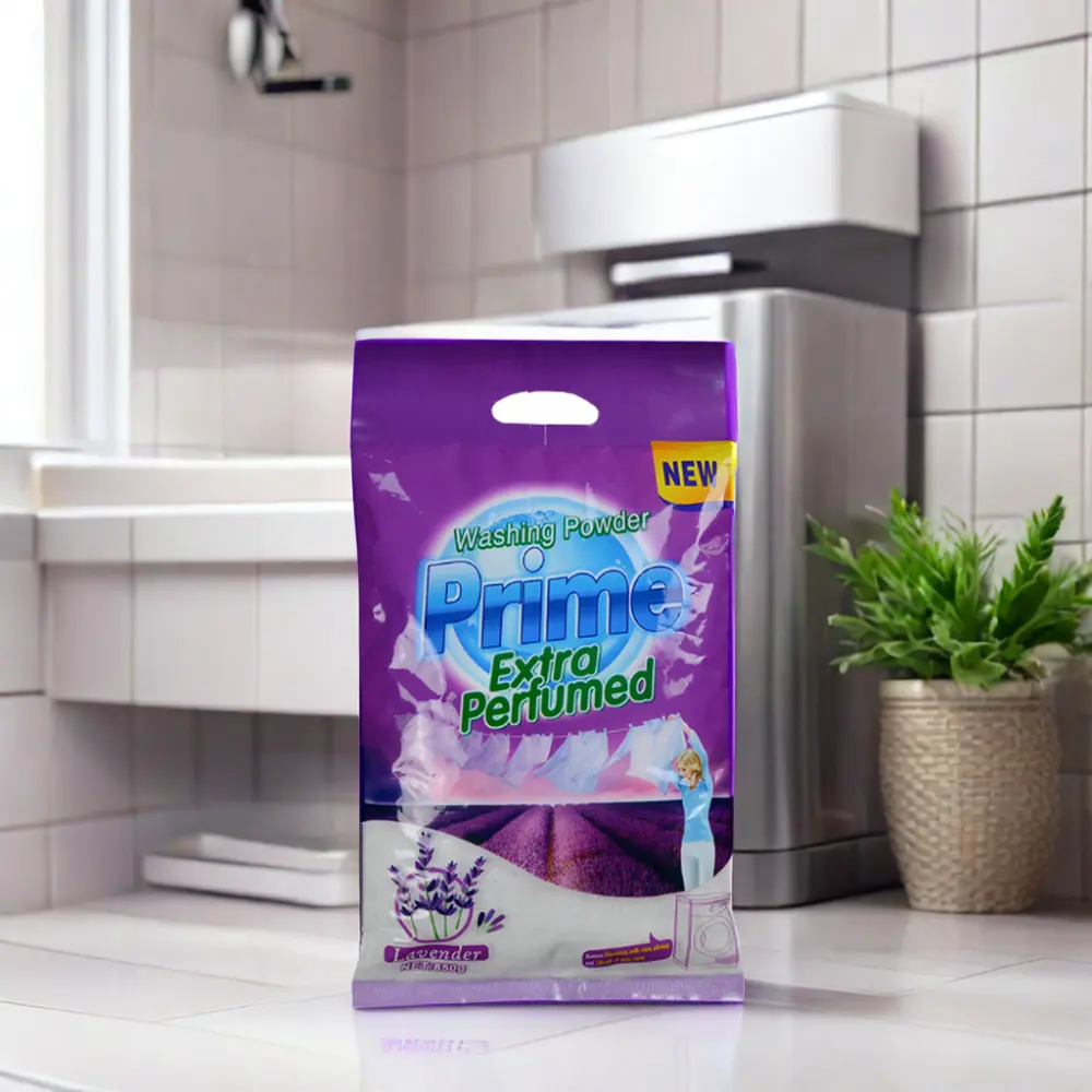 Lavender Perfume 850g Prime Rich Foam Laundry Soap Powder Washing Machine Detergent Laundry for Clothes Wholesale from China