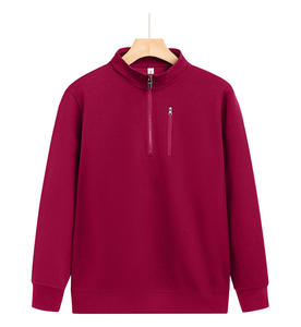 <span class=keywords><strong>Pacer</strong></span> Crew Sweats Half Zip Quarter Zip Brodé Jacquard Printemps Lâche Tricoté À Capuche Doublé Quarter Zipcord pour Hommes - Product Image 5