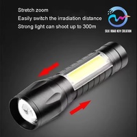 Mini lampe torche tactique LED en gros avec zoom, intensité réglable, batterie au lithium rechargeable, IP44, lumière du jour 6000K pour le camping