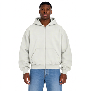 Sweat-shirt à capuche pour homme, coupe classique, couleur unie, en molleton de coton, décontracté, anti-rétrécissement, pour l'automne - Product Image 1